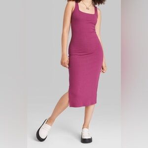 Wild Fable Ribbed MIDI Dress